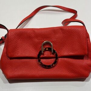 Vince Camuto Red Leather Shoulder Bag
